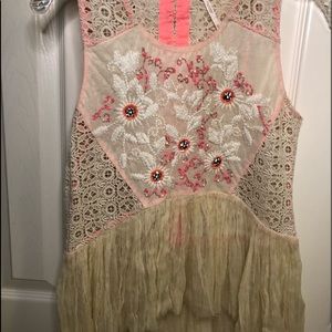 Free People embroidered top
